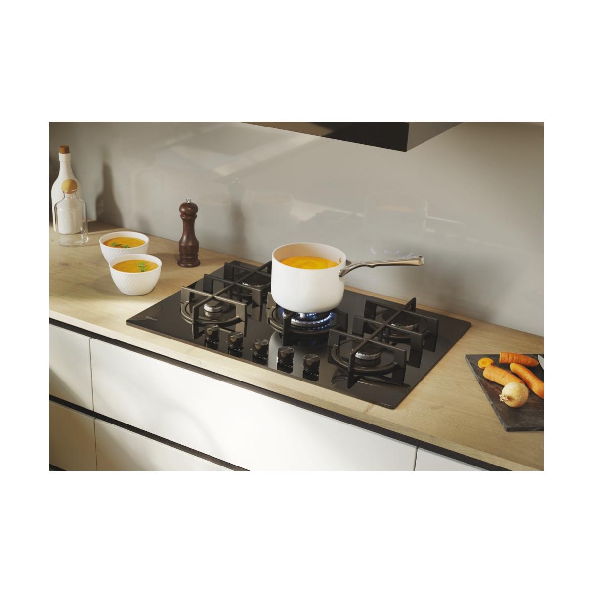 Candy CVG74WTB Nero Da incasso 75 cm Gas 5 Fornelli