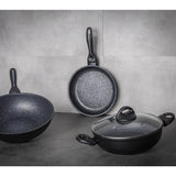 Barazzoni Padella Bassa Granitica Extra Induction 24 cm Made in Italy Pfoa e Nickel Free