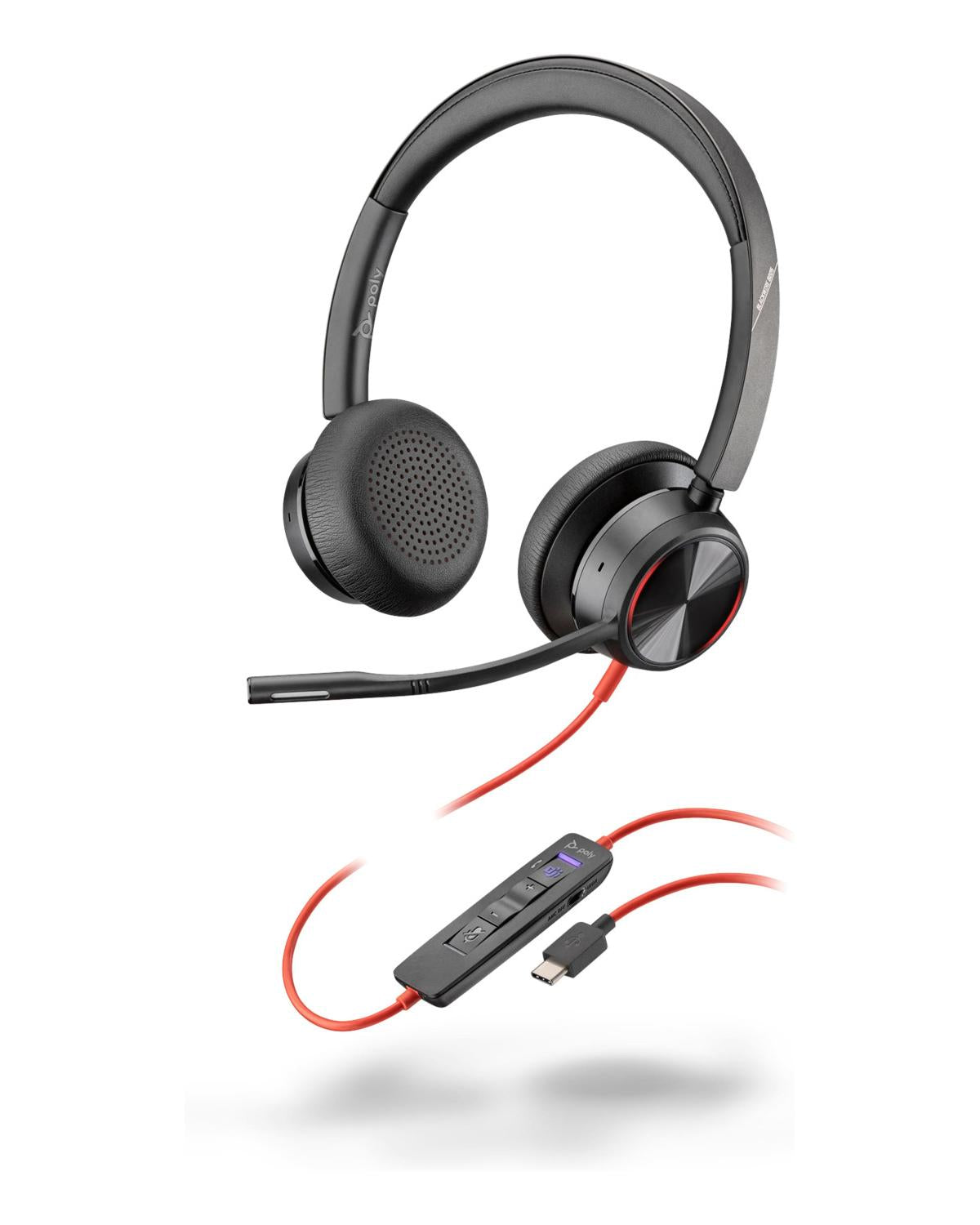 HP 8X225AA Cuffie Cablato a Padiglione Ufficio USB tipo-C Nero