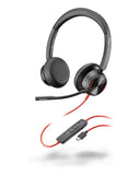 HP 8X225AA Cuffie Cablato a Padiglione Ufficio USB tipo-C Nero