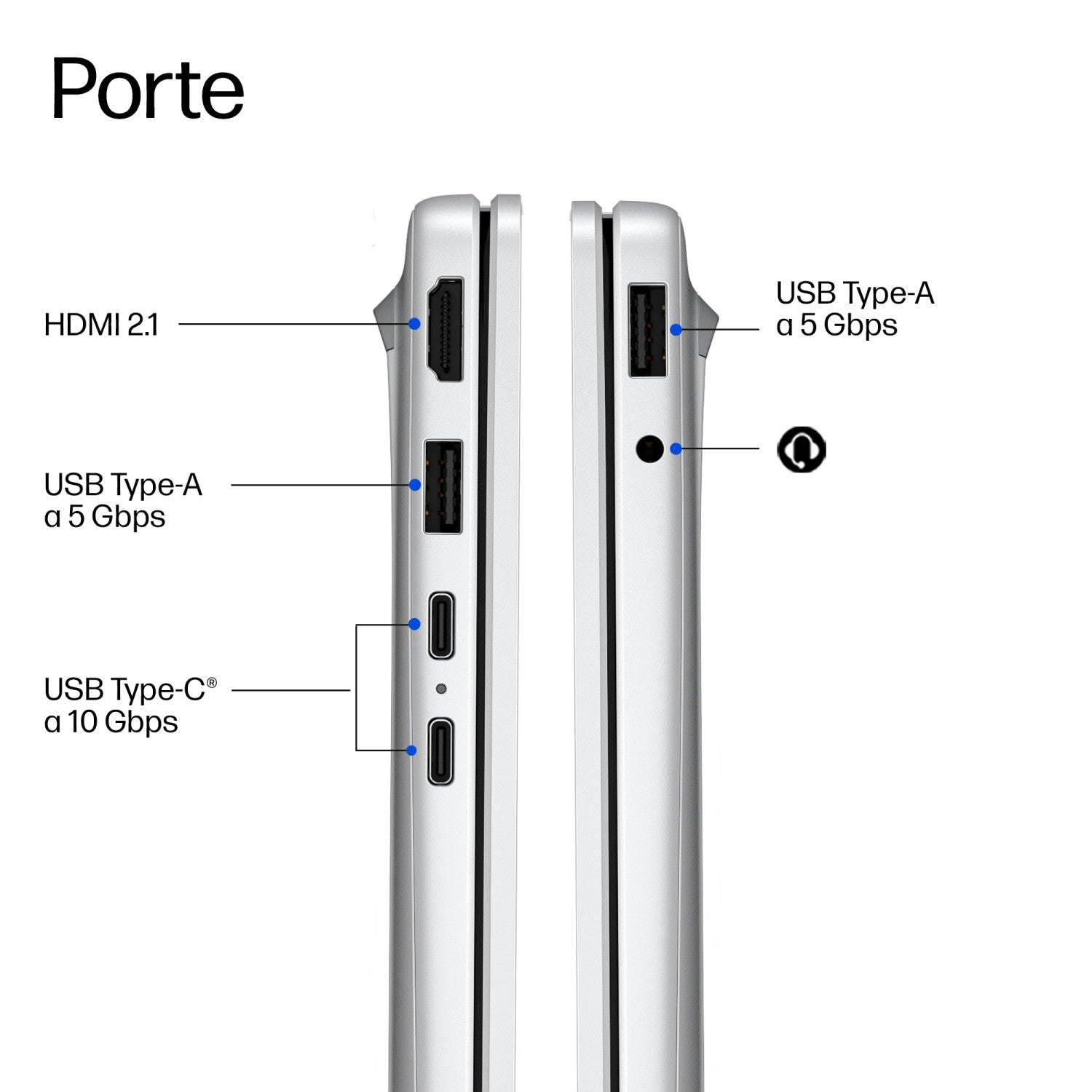 HP E0BL2EA laptop Copilot+ PC Intel Core Ultra 5 Computer portatile 40,6 cm (16") 2K 16 GB DDR5-SDRAM 512 GB SSD Wi-Fi 7 (802.11be) Windows 11 Home Grigio, Argento