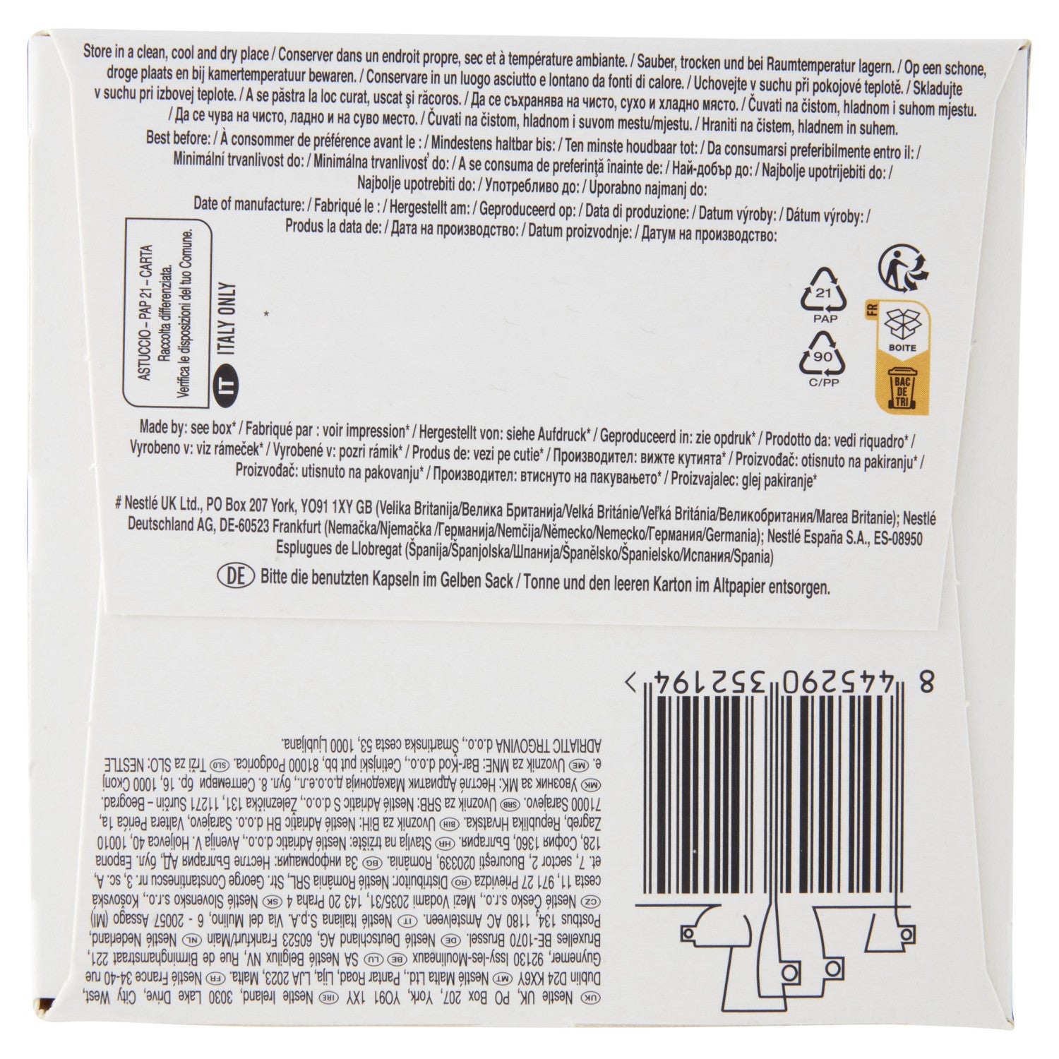Nescafé Dolce Gusto Caffè Espresso Intenso Decaffeinato 16 Capsule