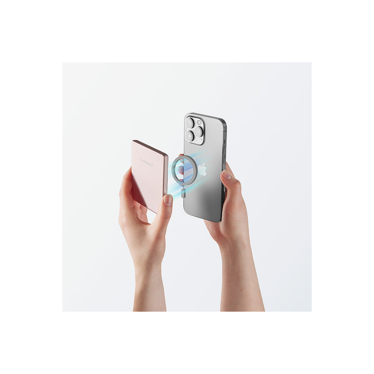 Intenso MW5000 Polimeri di litio (LiPo) 5000 mAh Carica wireless Rosa