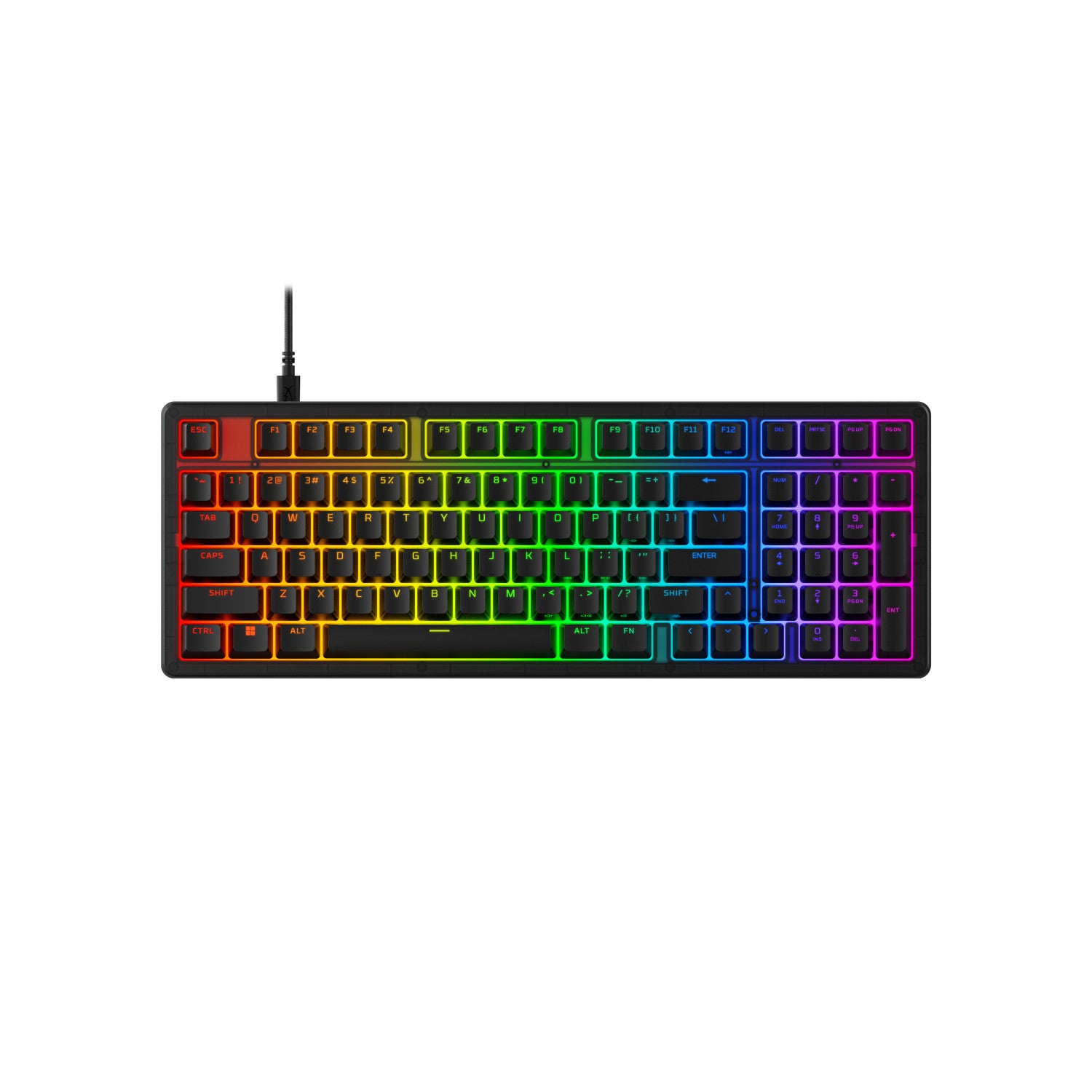 HyperX Origins 2 1800 tastiera Gaming USB Nero