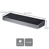 StarTech.com Docking Station USB-C per triplo monitor UHD 4K, Mac e Windows, Dock USB C a HDMI e DisplayPort, Hub a 5 porte USB 3.0 - PD 60W