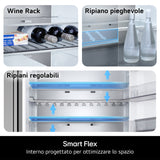 LG GBBS312APY Frigorifero combinato Fit & Max 60cm, Classe A, 333L, AI Inverter, Prime Silver