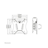 Neomounts NM-W60BLACK Supporto TV a parete 76,2 cm (30") Nero