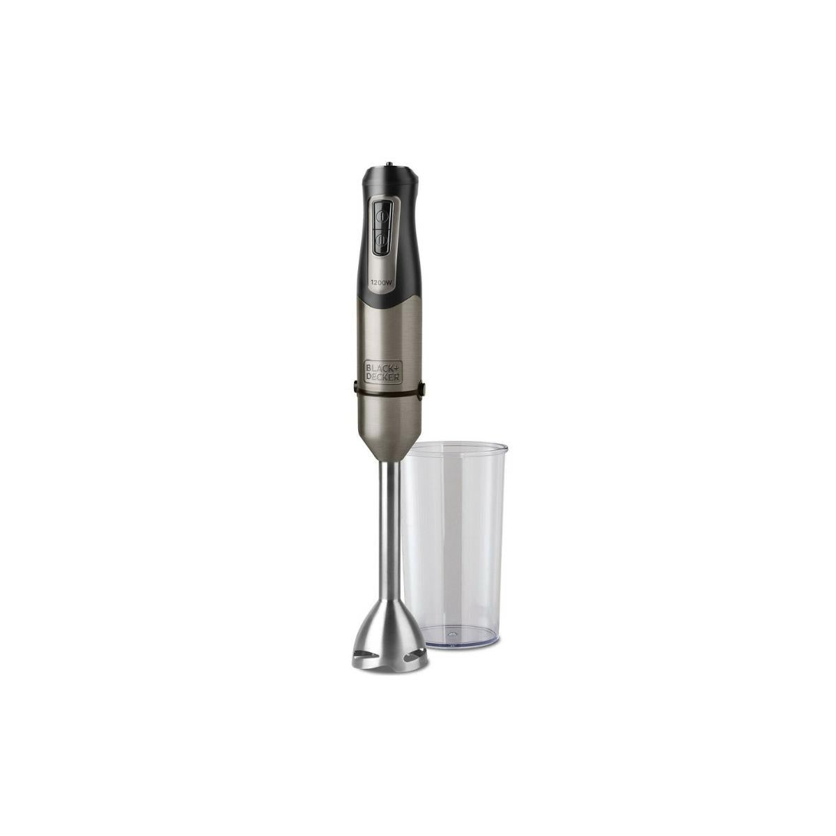 Black Decker BXHB1200E 1 L Frullatore ad immersione 1200 W Nero, Acciaio inox