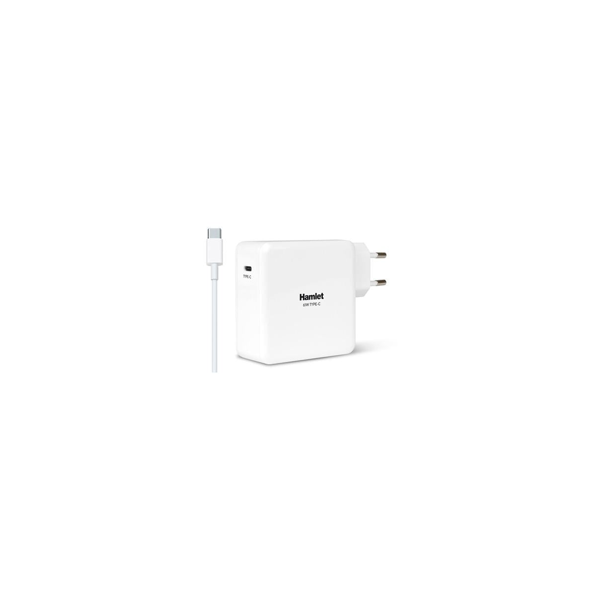 Hamlet 61W Type-C Charger alimentatore universale per notebook bianco