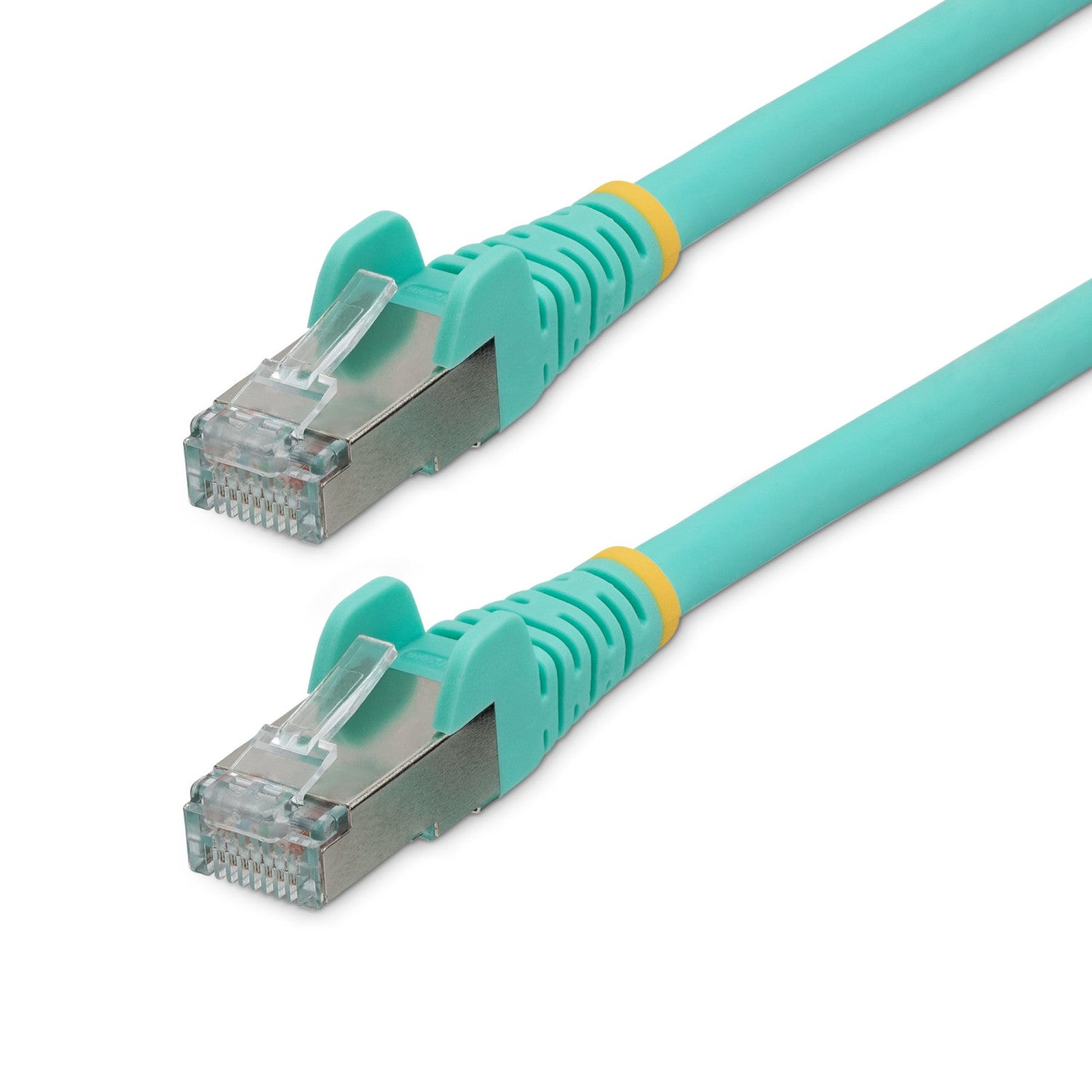 StarTech.com Cavo Ethernet CAT 6a - 7m - Acqua - Cavo di rete LAN Low Smoke Zero Halogen (LSZH) - 10GbE 500MHz 100W PoE - Filo/Cavo patch schermato S/FTP con spinotto RJ45 antigroviglio e rilievi di trazione