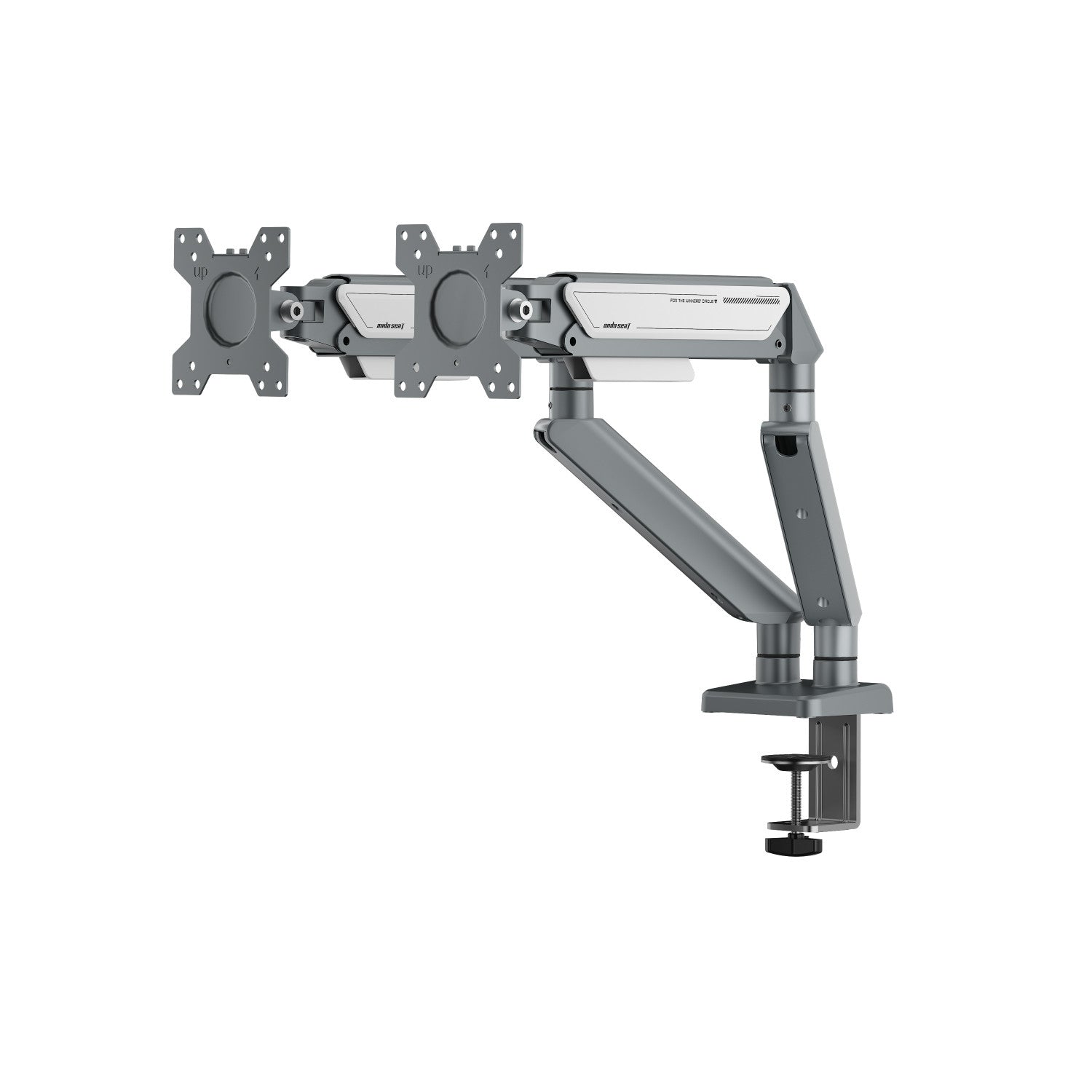 Anda Seat Stealth II Duo 81,3 cm (32 pollici) Scrivania Argento, Bianco