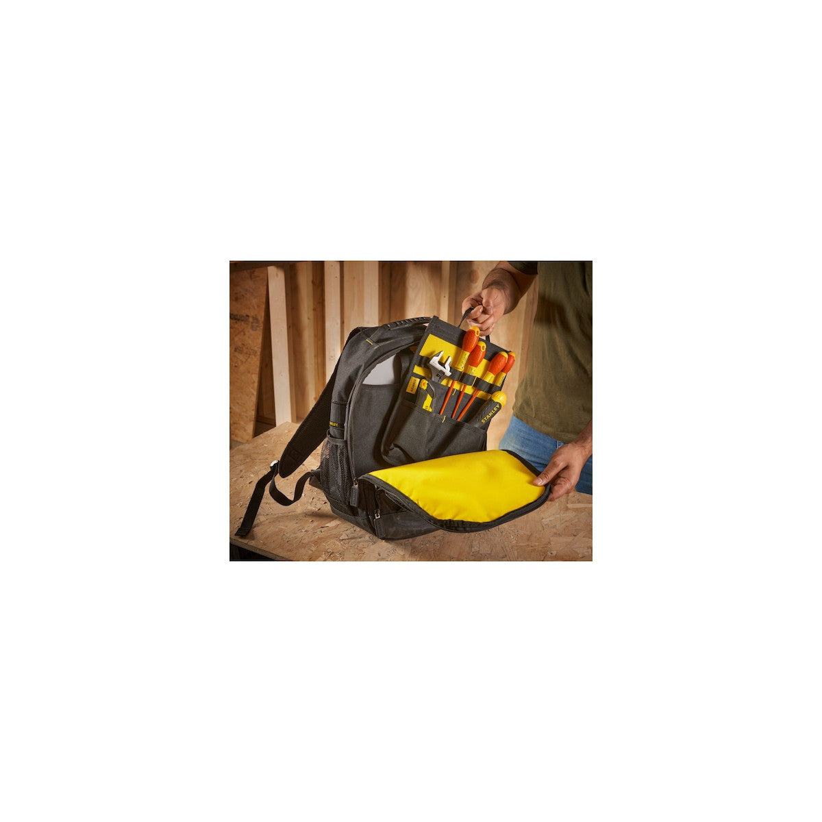 Stanley STST1-72335 zaino Nero, Giallo Nylon