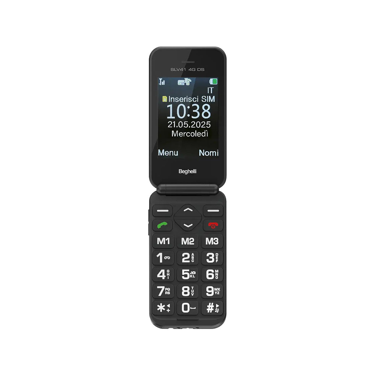 Beghelli SLV41 7,11 cm (2.8") 128 g Nero Telefono per anziani