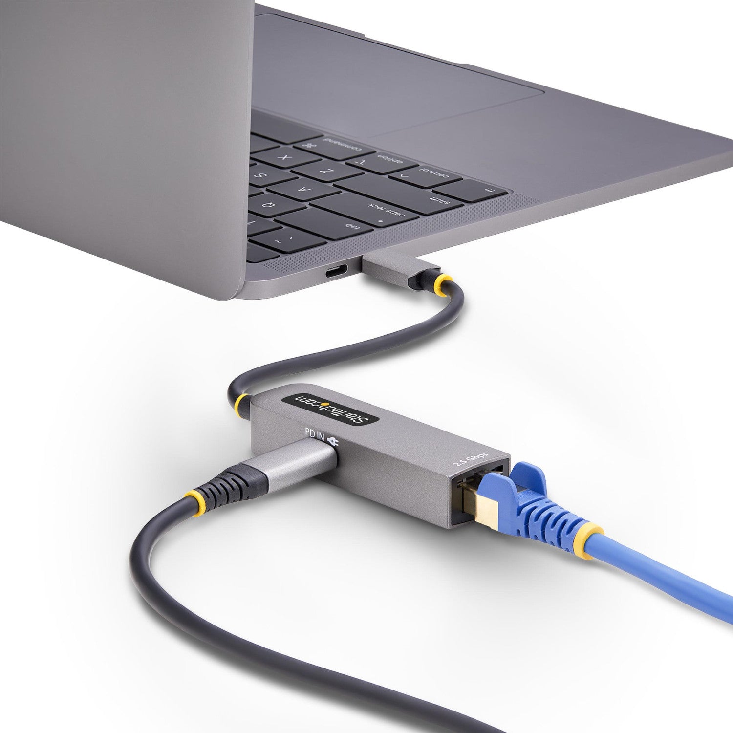 StarTech.com Adattatore Ethernet USB C, Convertitore di Rete NBASE-T 2.5/1GbE da USB Type-C 3.0 a RJ45, NIC PD 100W Pass-Through compatibile Thunderbolt, Win e Mac