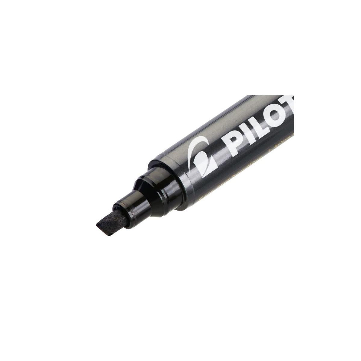 Pilot 400 marcatore permanente Punta smussata Nero 20 pz