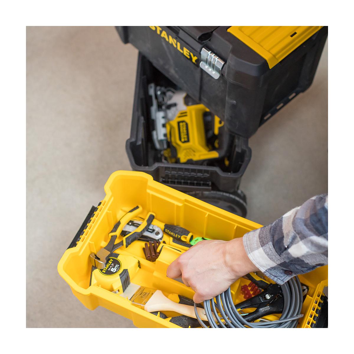 Stanley Essential Valigetta rigida per attrezzi Plastica Grigio, Giallo