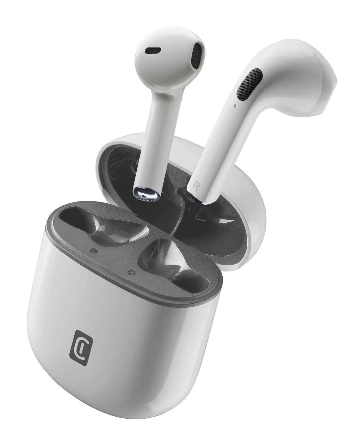 Cellularline WIRELESS HEADSET STYLE Auricolari Bluetooth con Custodia di Ricarica COLOR Grigio Bianco