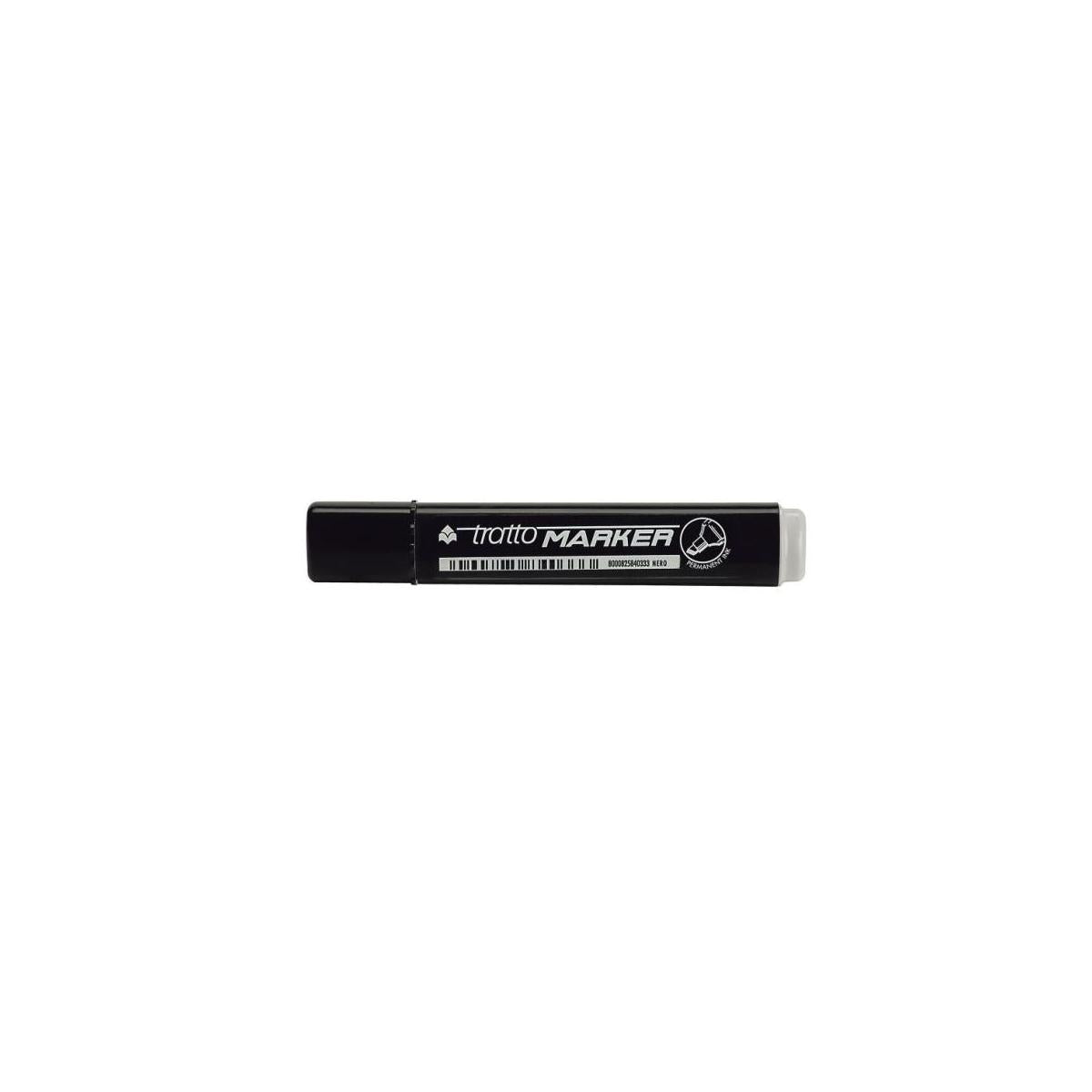 Tratto Marker marcatore permanente Punta smussata Nero 12 pz