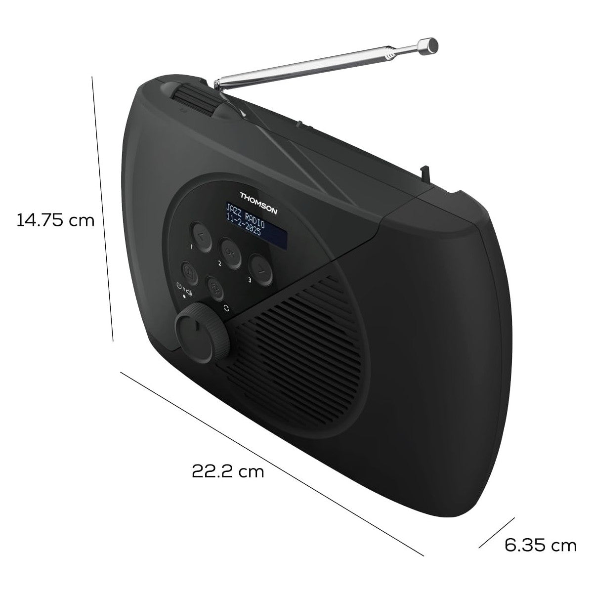 Thomson RT350DAB Radio Portatile DAB E FM - Nero/Grigio