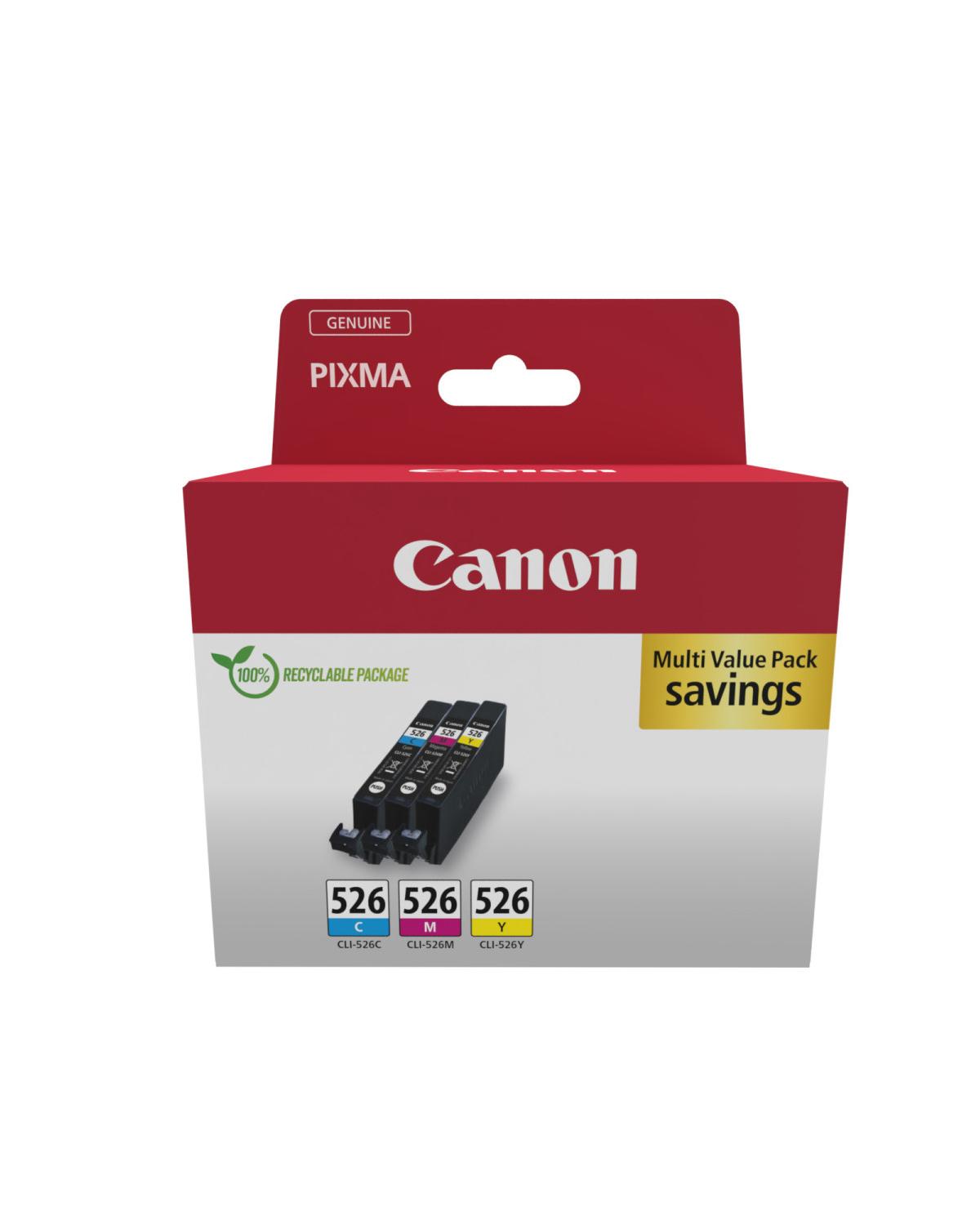Canon 4541B018 Cartuccia d'Inchiostro 3 pz Originale Ciano Magenta Giallo