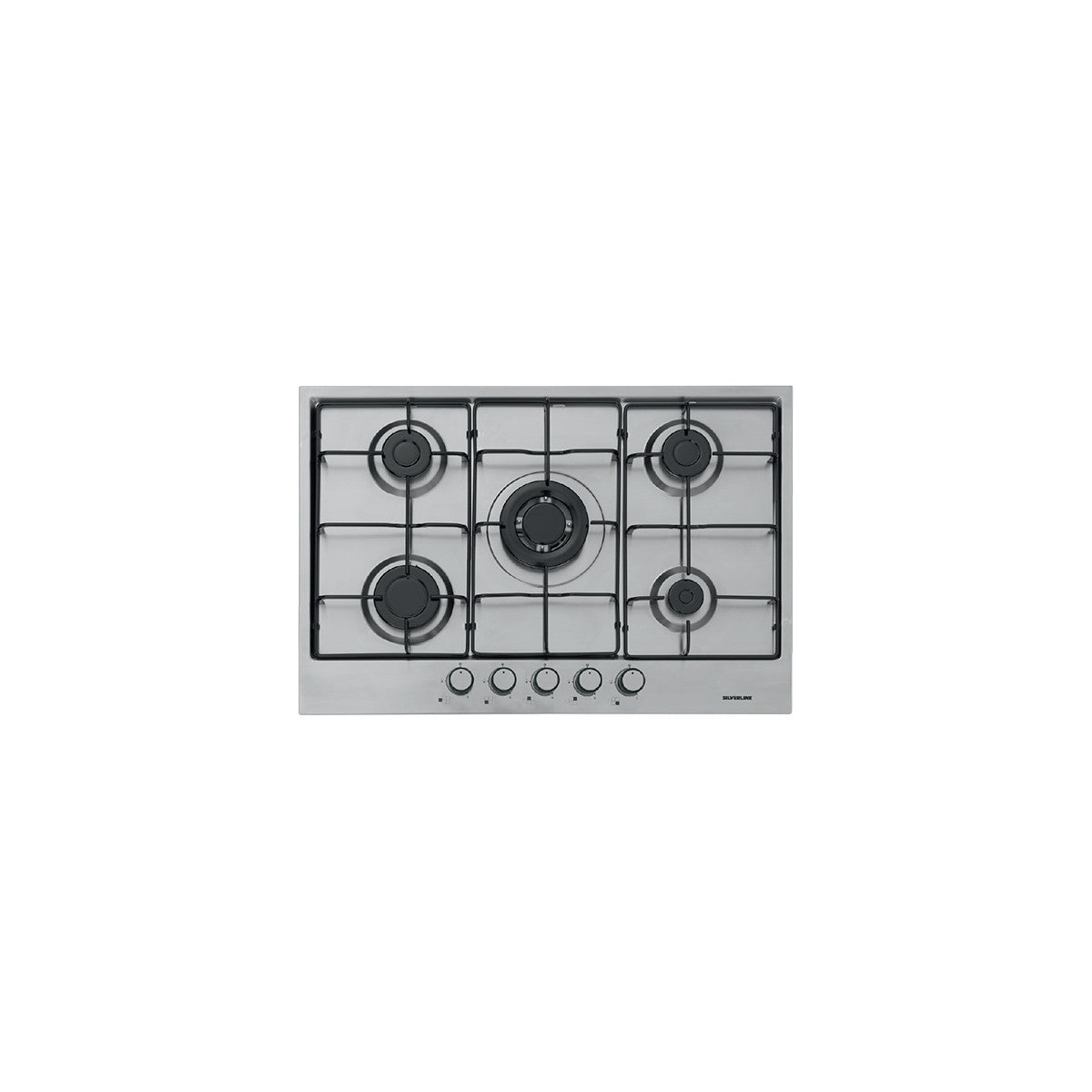 Silverline AS5241X01 piano cottura Acciaio inox Da incasso 75 cm Gas 5 Fornelli