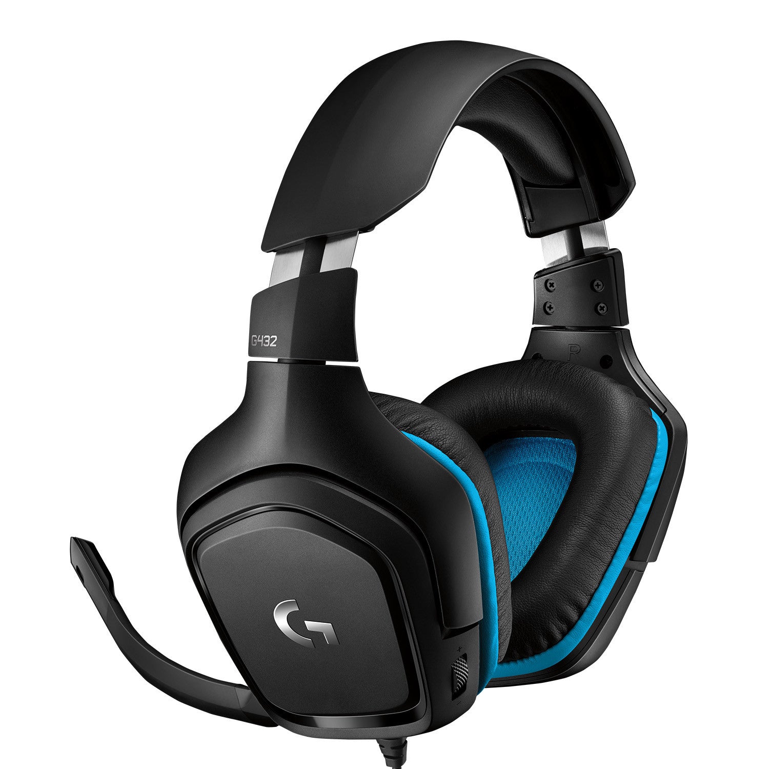 Logitech G G432 Cuffie a Padiglione Cablato da Gaming Nero Blu
