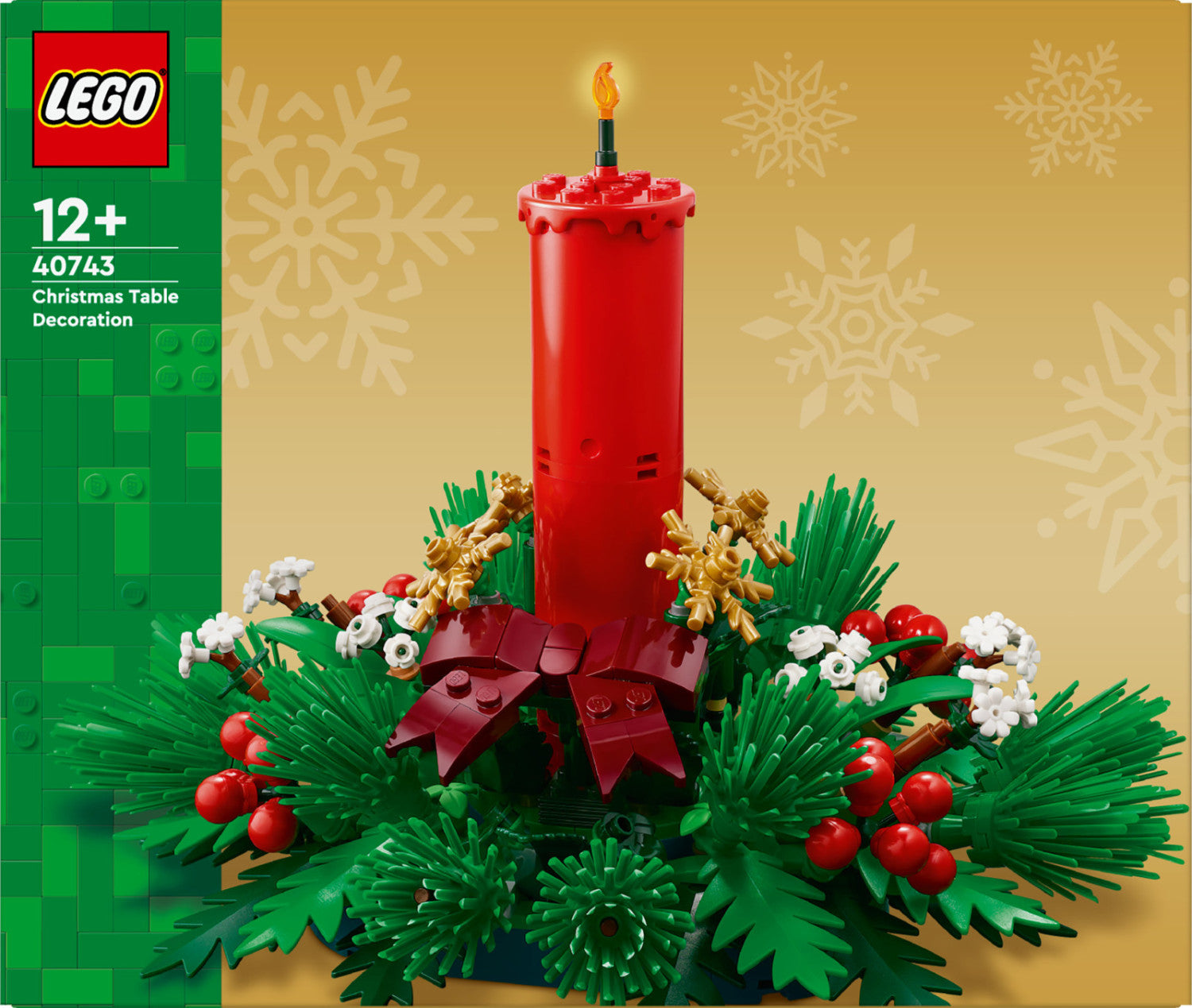 LEGO Decorazione da Tavolo Natalizia 40743 Set da Costruzione 433 Pezzi 12 Anni