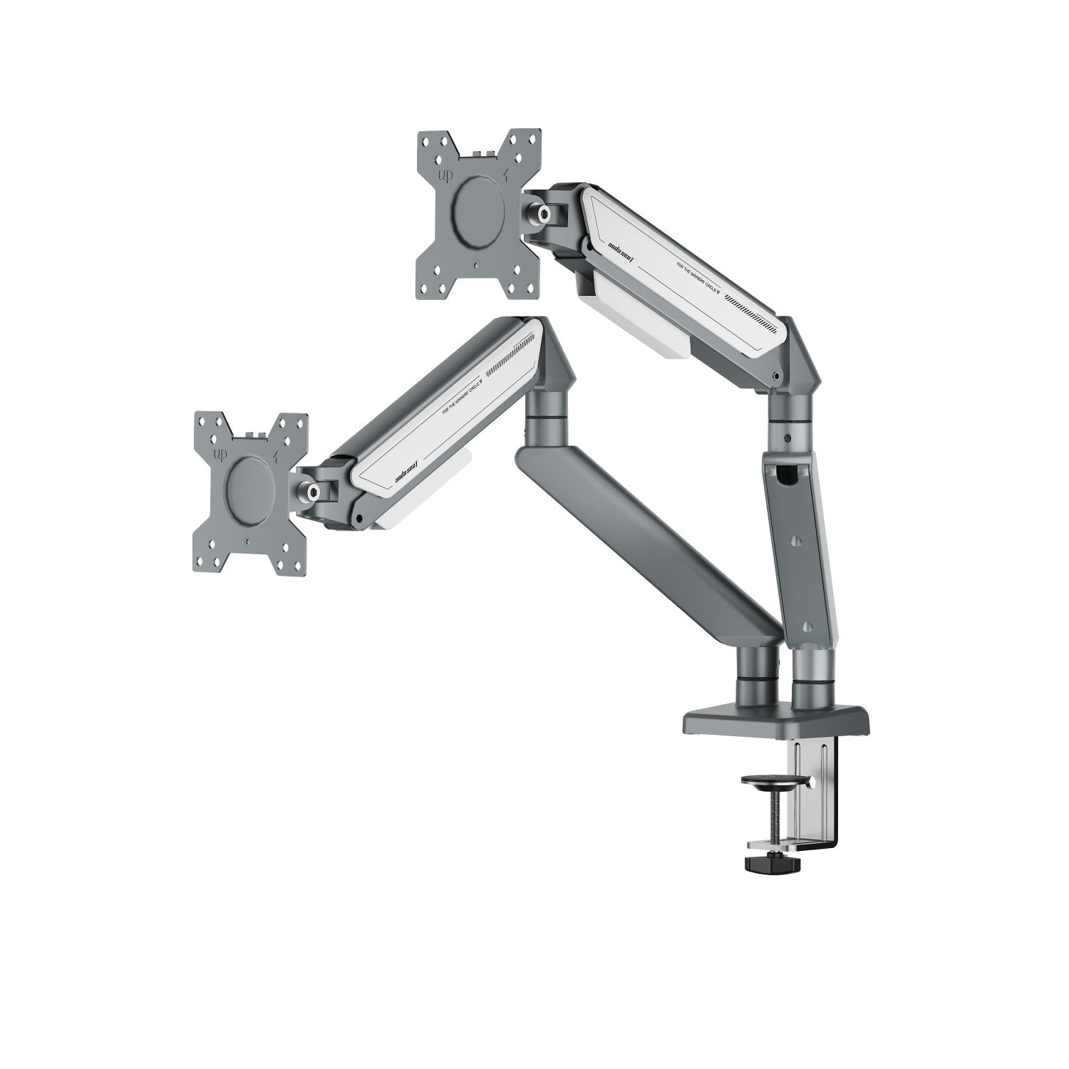 Anda Seat Stealth II Duo 81,3 cm (32 pollici) Scrivania Argento, Bianco