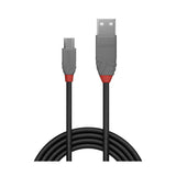 Lindy 36734 cavo USB USB 2.0 3 m USB A Micro-USB B Nero, Grigio