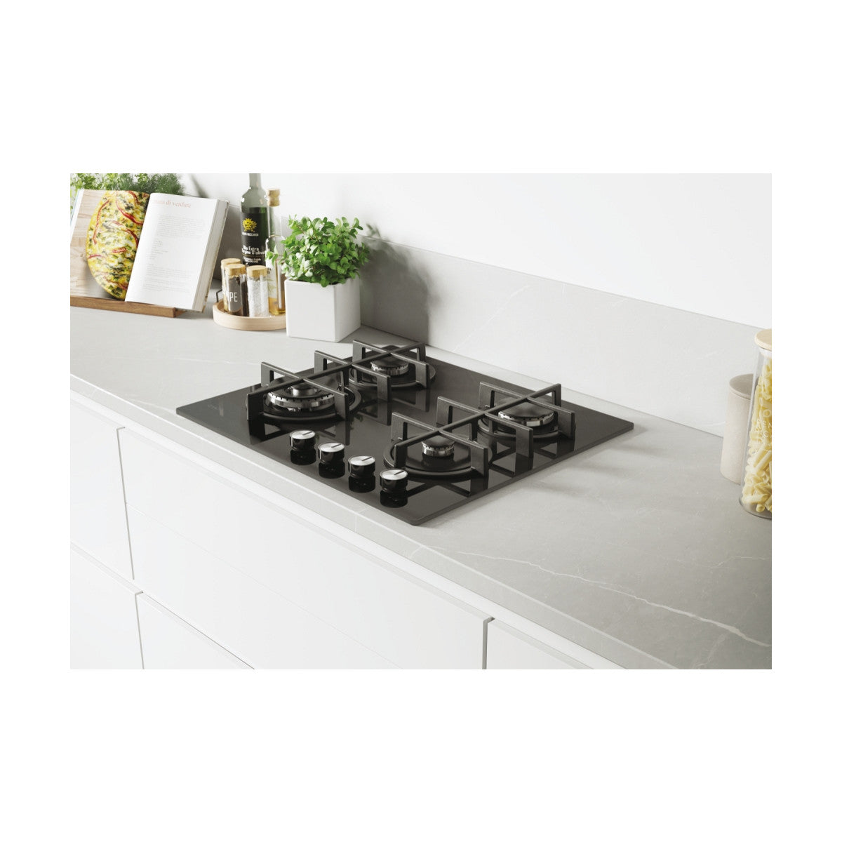 Candy CDIV6GBFE4WB Nero Da incasso 60 cm Gas 4 Fornelli