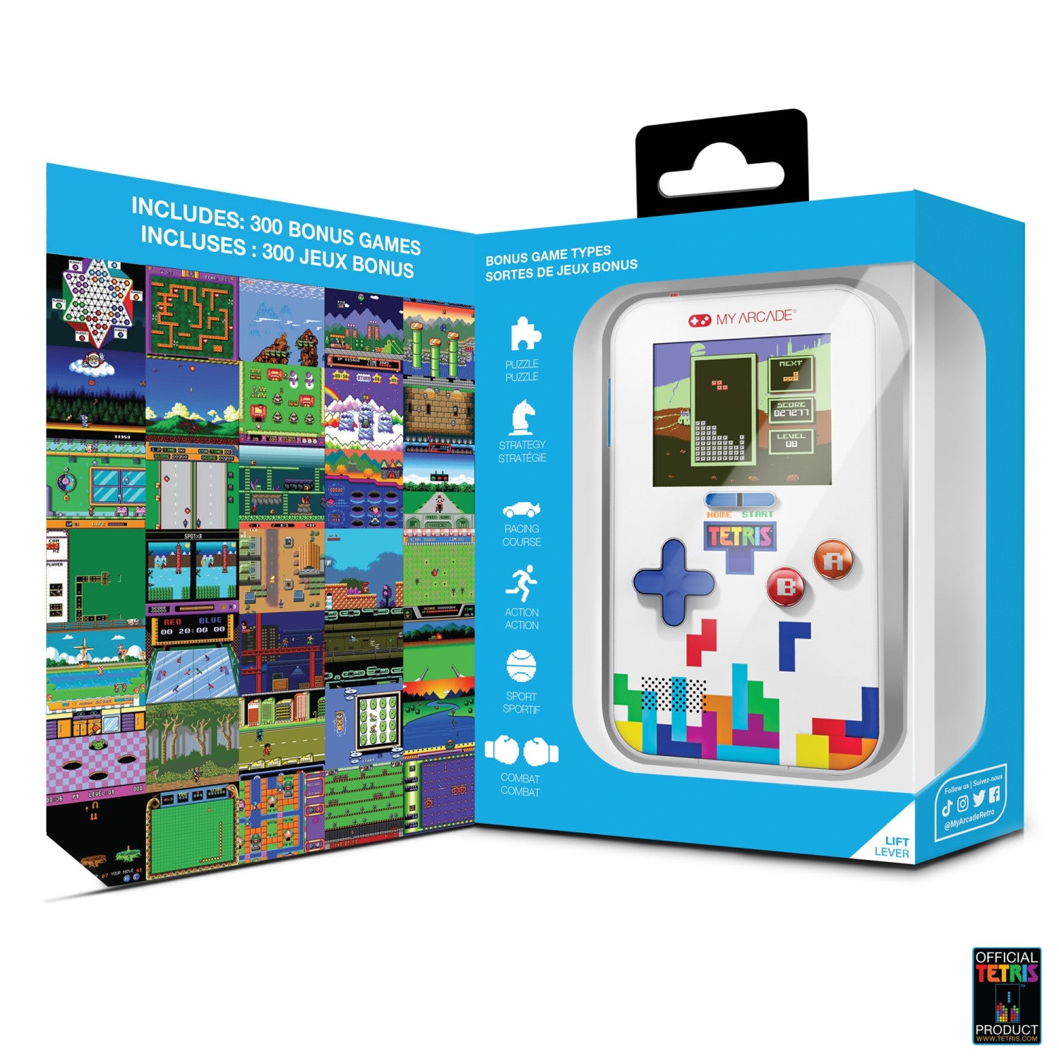 My Arcade Tetris Go Gamer console da gioco portatile 6,35 cm (2.5 pollici) Multicolore