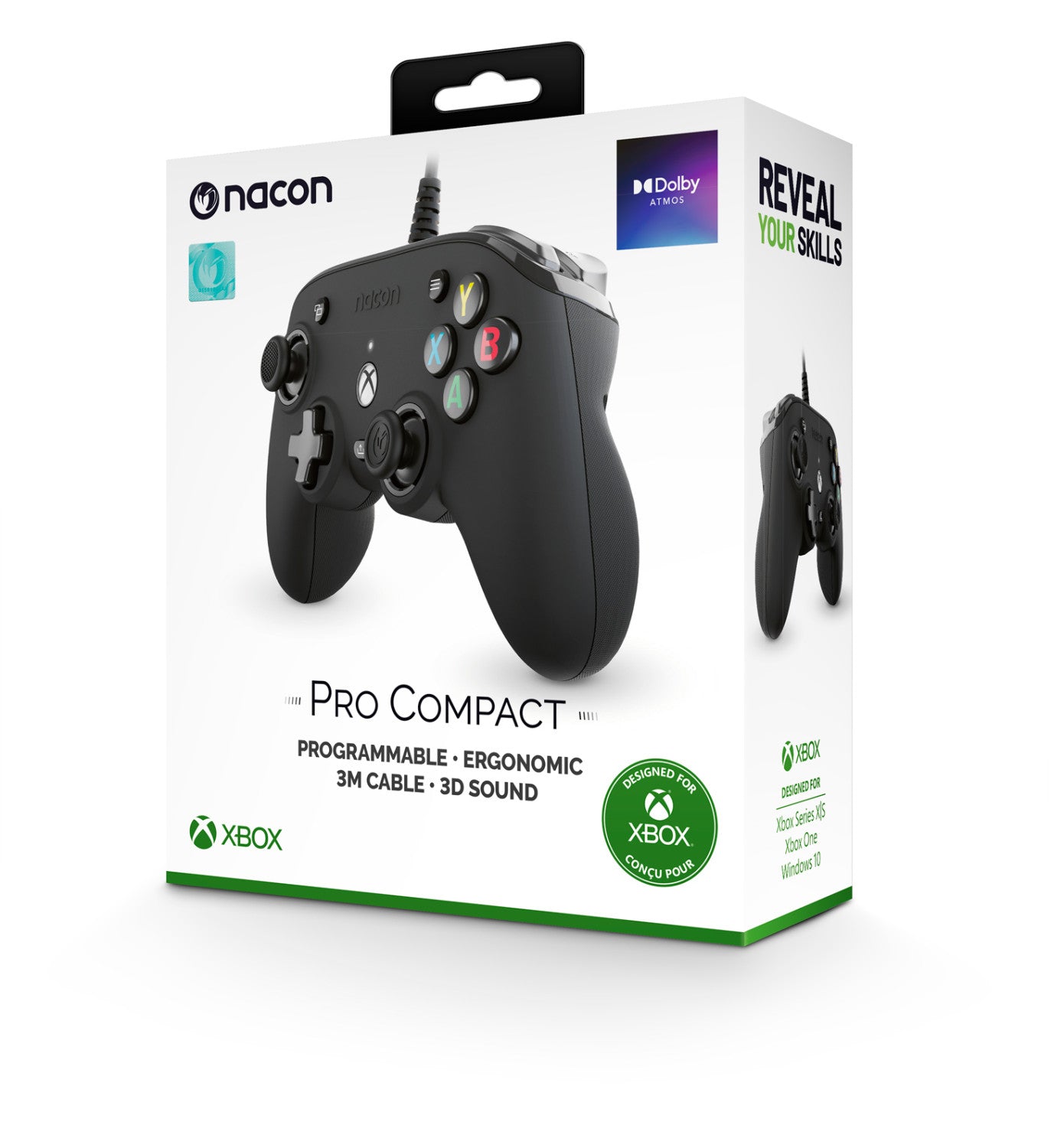 NACON BGNXBXPROCOMPACTBLA Pro Compact Controller Designed per Xbox Series X S Xbox One e PC con Windows 10