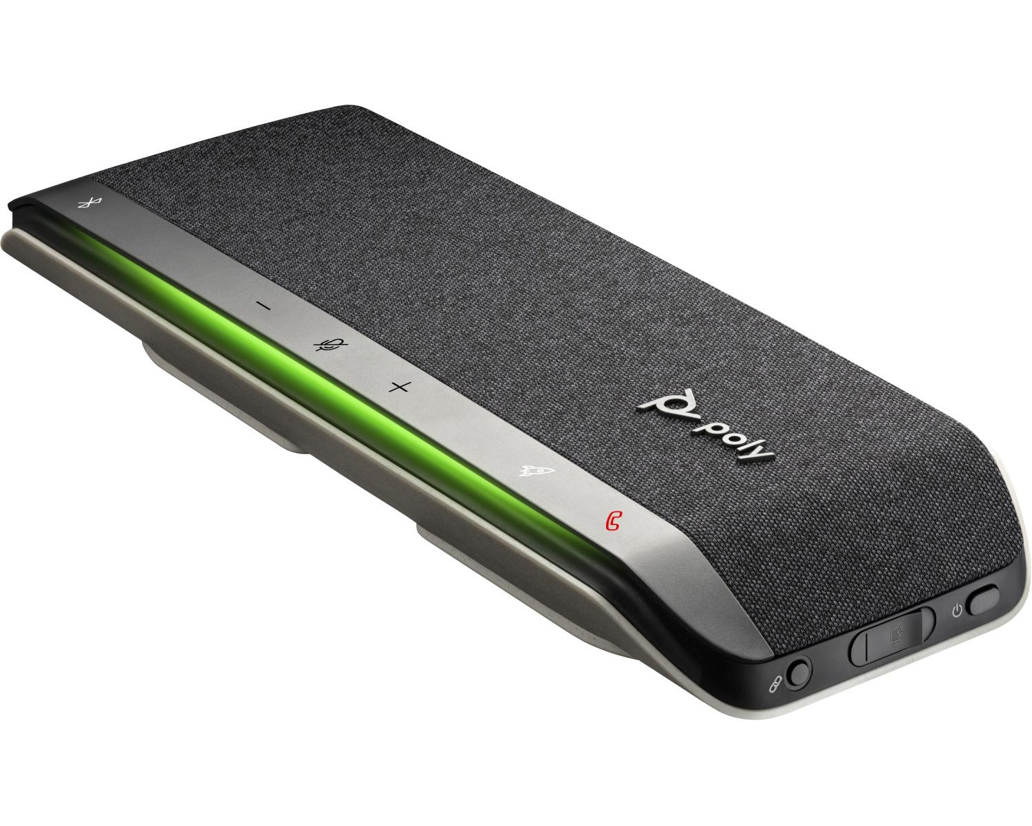 POLY Sync 40 Microsoft Teams Certified USB-A USB-C Speakerphone BT700 USB-A Adapter vivavoce Telefono cellulare/PC USB/Bluetooth Nero, Argento