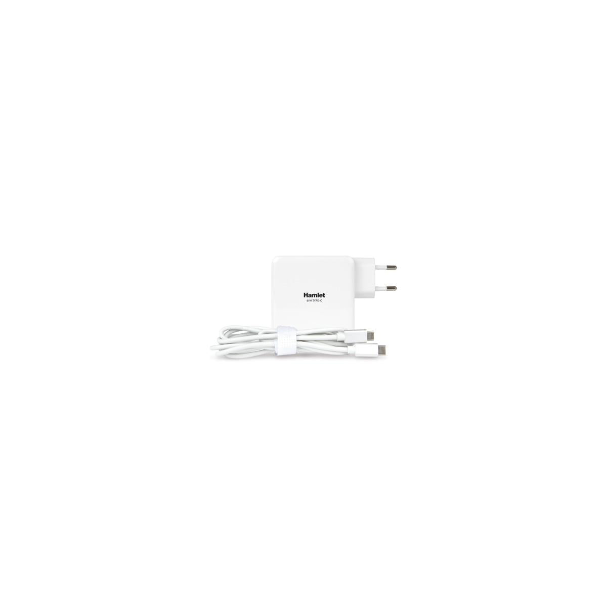 Hamlet 61W Type-C Charger alimentatore universale per notebook bianco