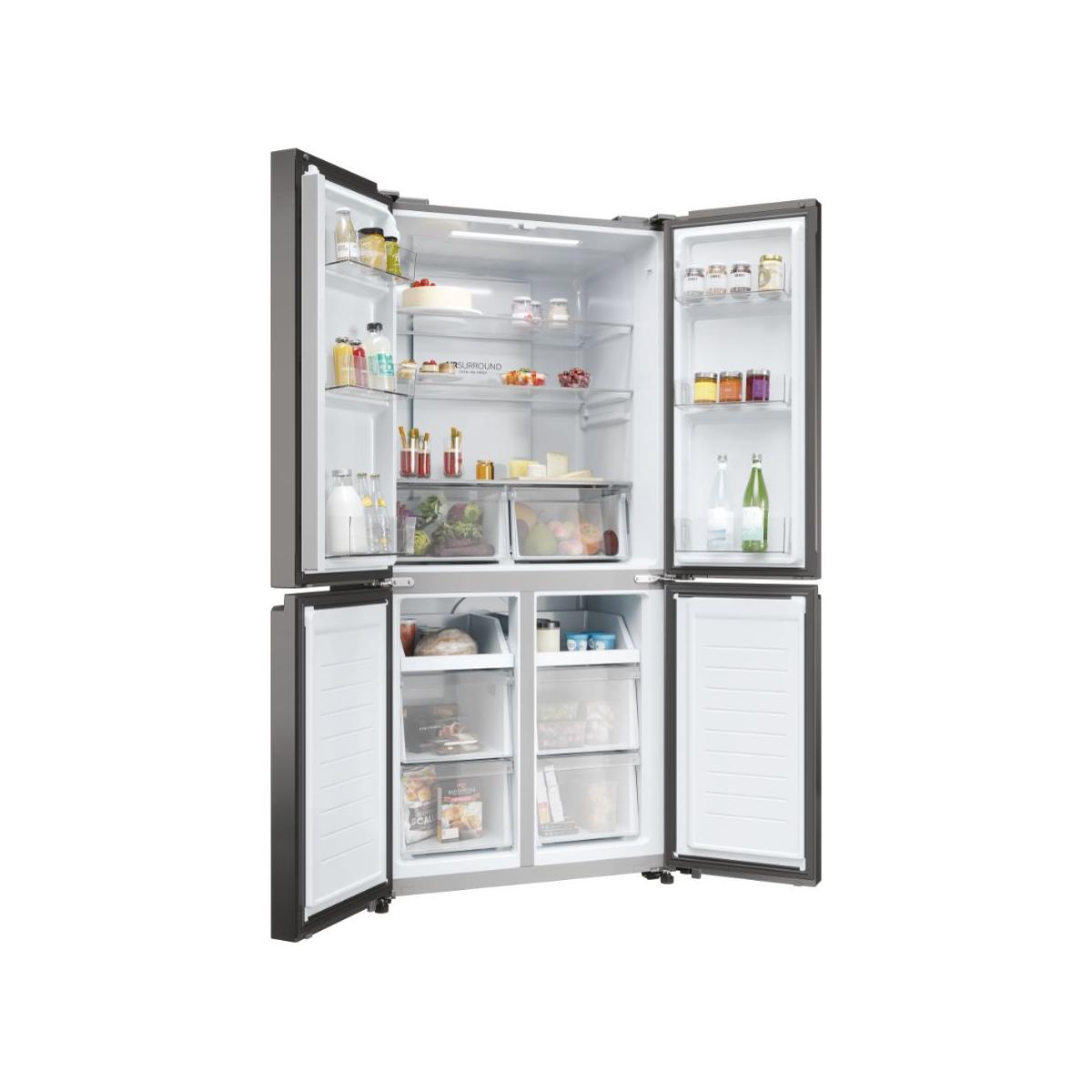 Haier HCR3818ENMD frigorifero side-by-side Libera installazione 467 L E Grigio
