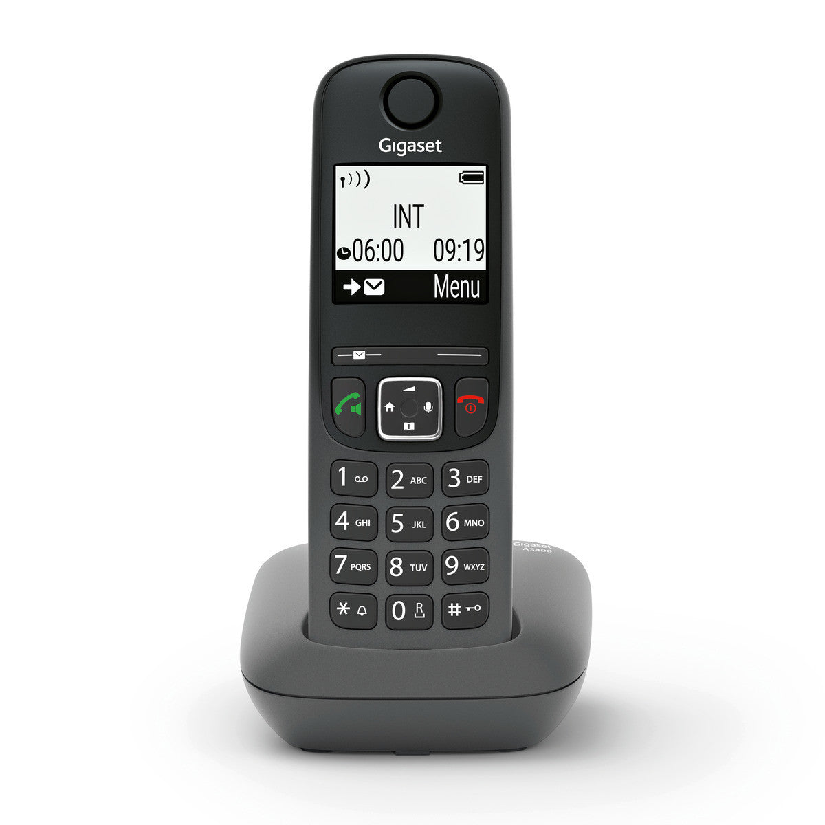 Gigaset AS490 telefono Telefono analogico/DECT Identificatore di chiamata Nero Venduto come Grado B 4250366869100