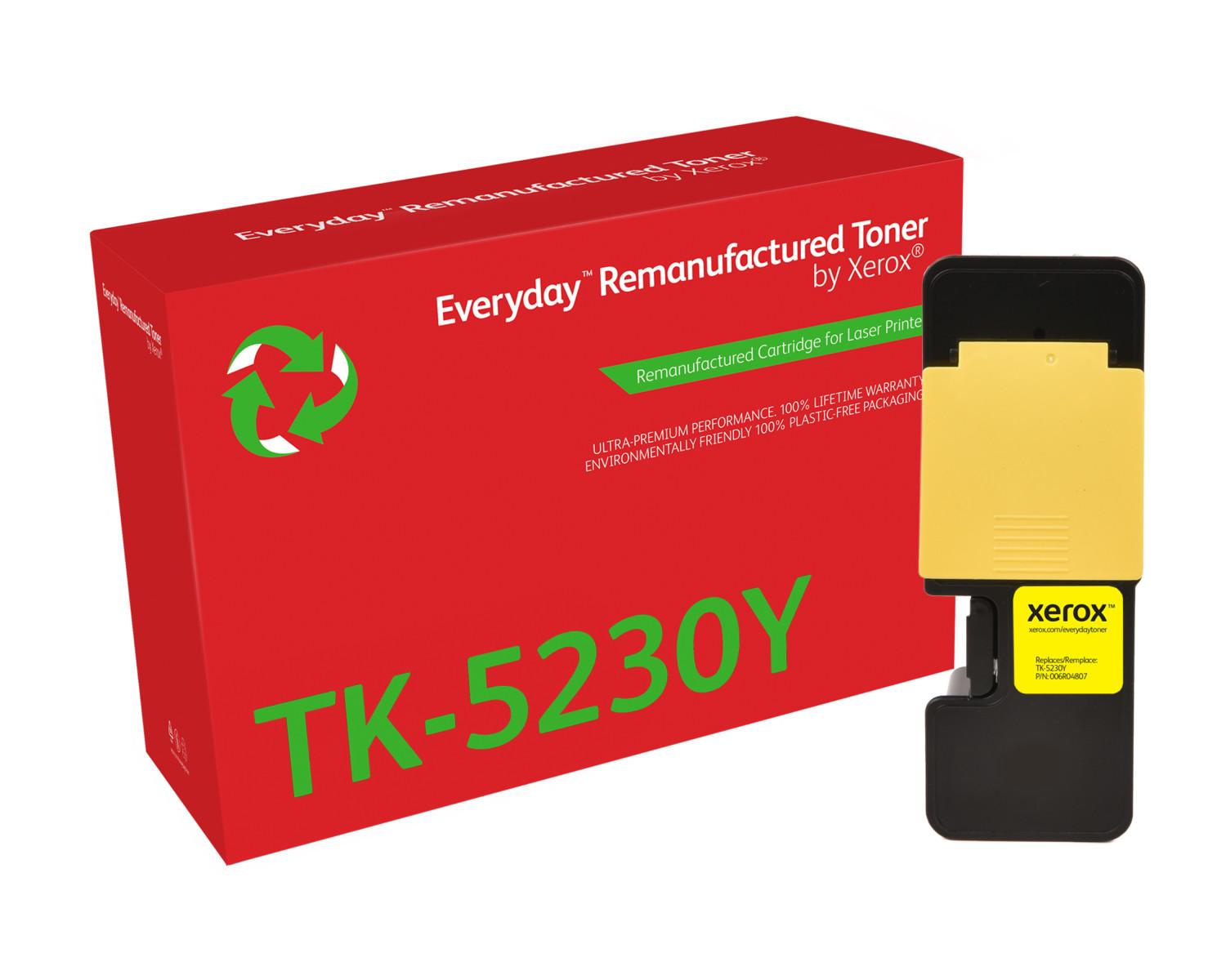Everyday Rigenerato Toner di Xerox Giallo compatibile con Kyocera TK-5230Y Capacità standard
