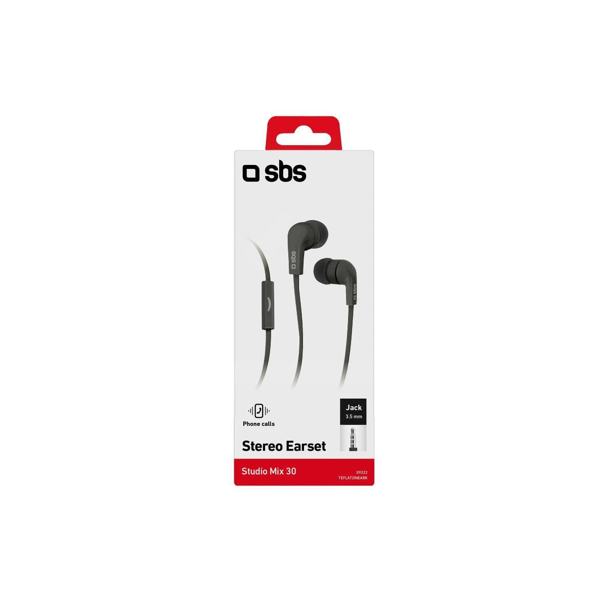 SBS Auricolari filo stereo in ear Flat Studio Mix 30