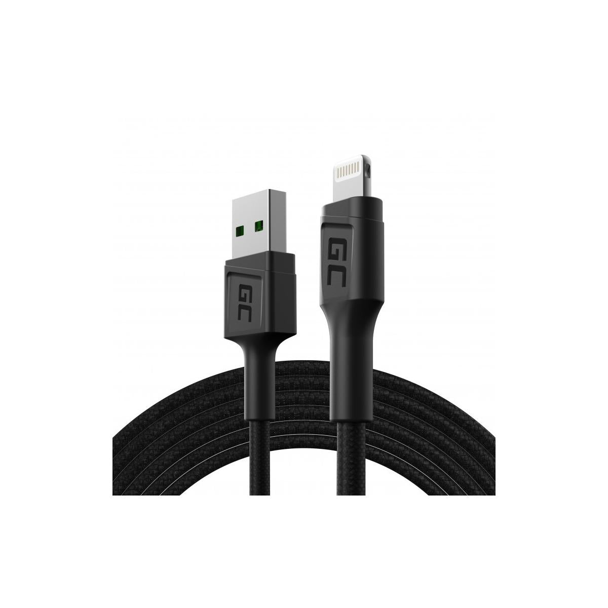 Green Cell KABGC18 cavo Lightning 2 m Nero