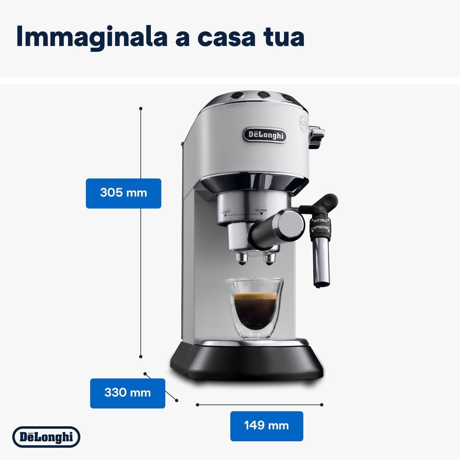 DeLonghi EC 685 Automatica Macchina per Espresso Libera Installazione 1L Bianco