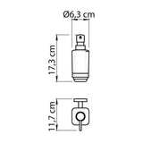 Gedy Dosasapone Da Parete Tonga Bianco Matt In Acciaio Inox E Vetro Satinato 220ml