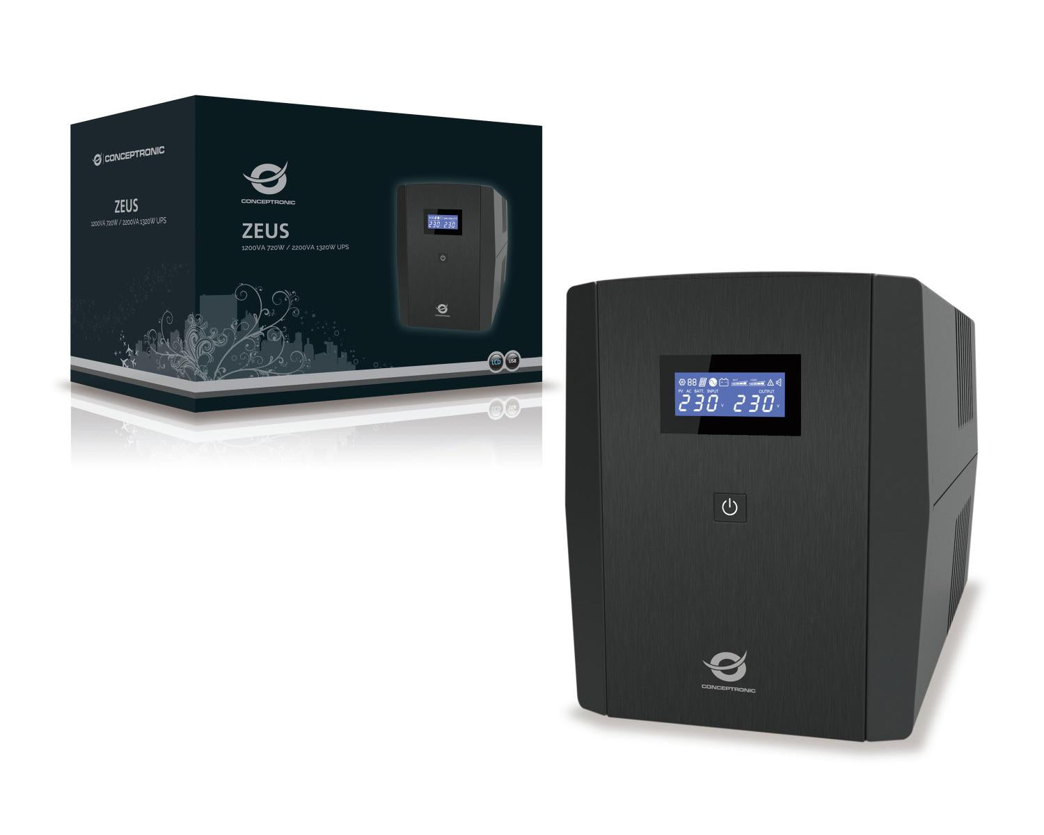 Conceptronic ZEUS03EM gruppo di continuità (UPS) A linea interattiva 1,2 kVA 720 W 5 presa(e) AC