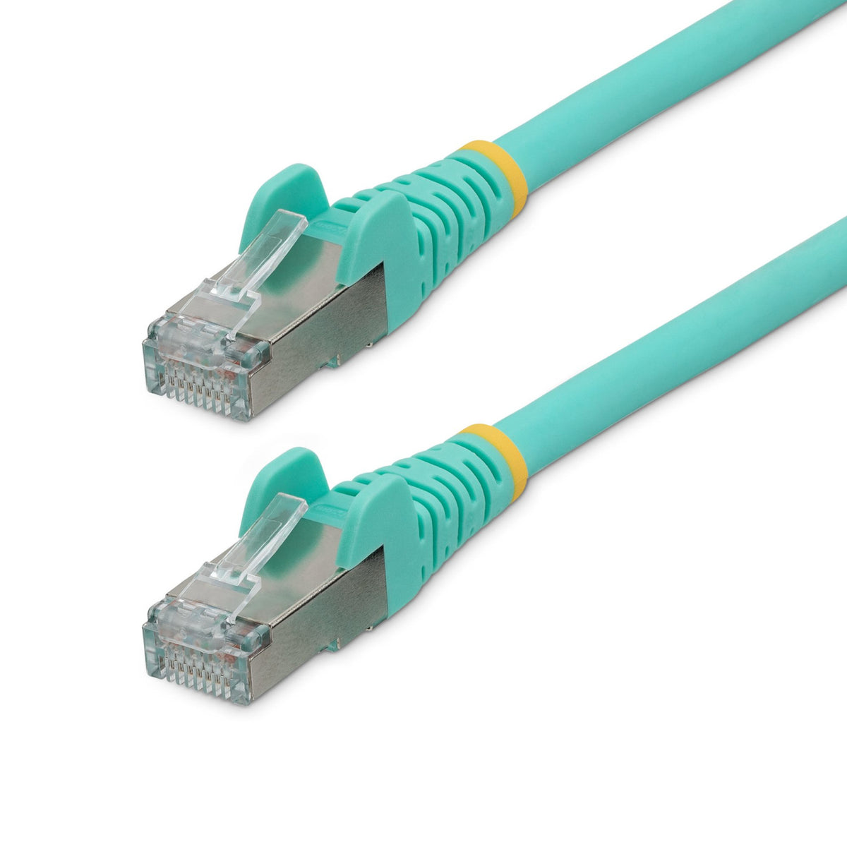 StarTech.com Cavo Ethernet CAT 6a - 3m - Acqua - Cavo di rete LAN Low Smoke Zero Halogen (LSZH) - 10GbE 500MHz 100W PoE - Filo/Cavo patch schermato S/FTP con spinotto RJ45 antigroviglio e rilievi di trazione