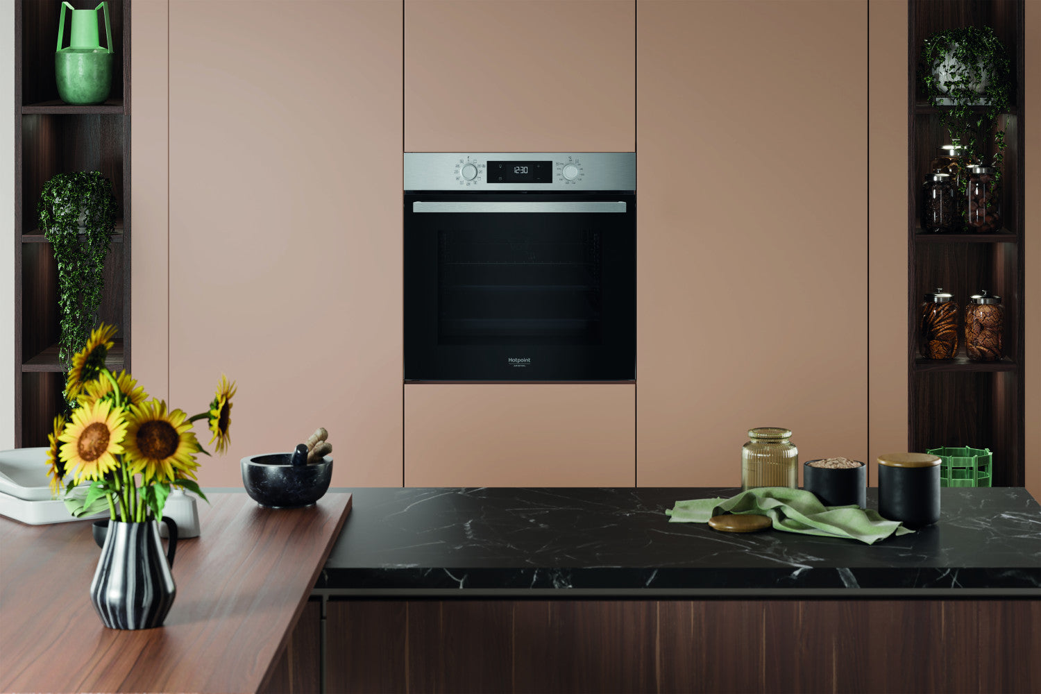 Hotpoint Ariston HAO3 K58H X forno 71 L Nero, Acciaio inox