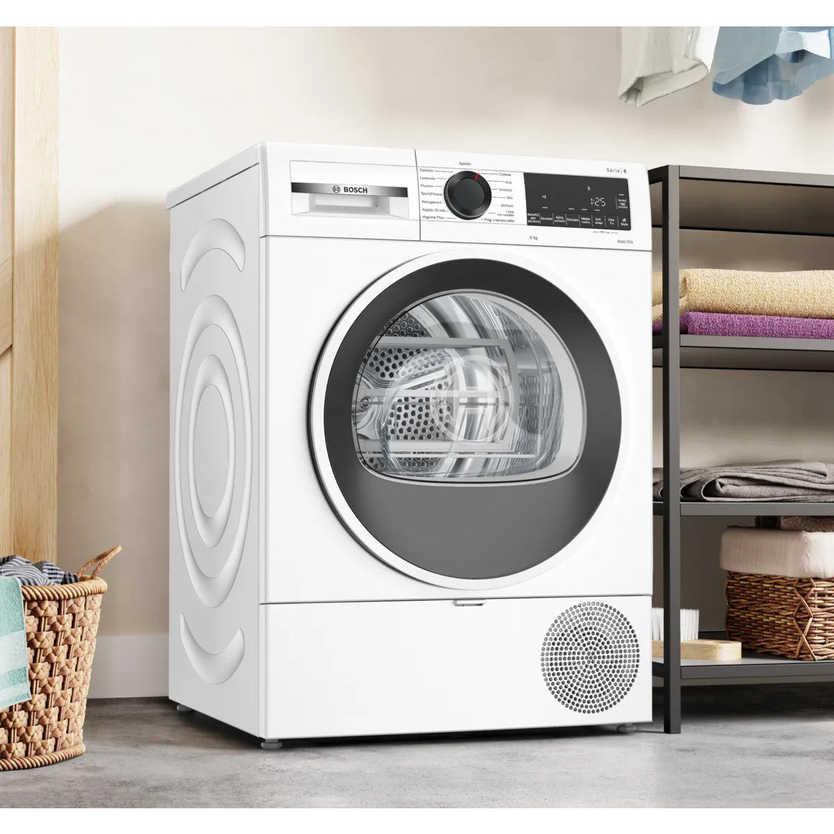 Bosch Serie 6 WQG243D8IT Asciugatrice a pompa di calore 9 kg Bianco