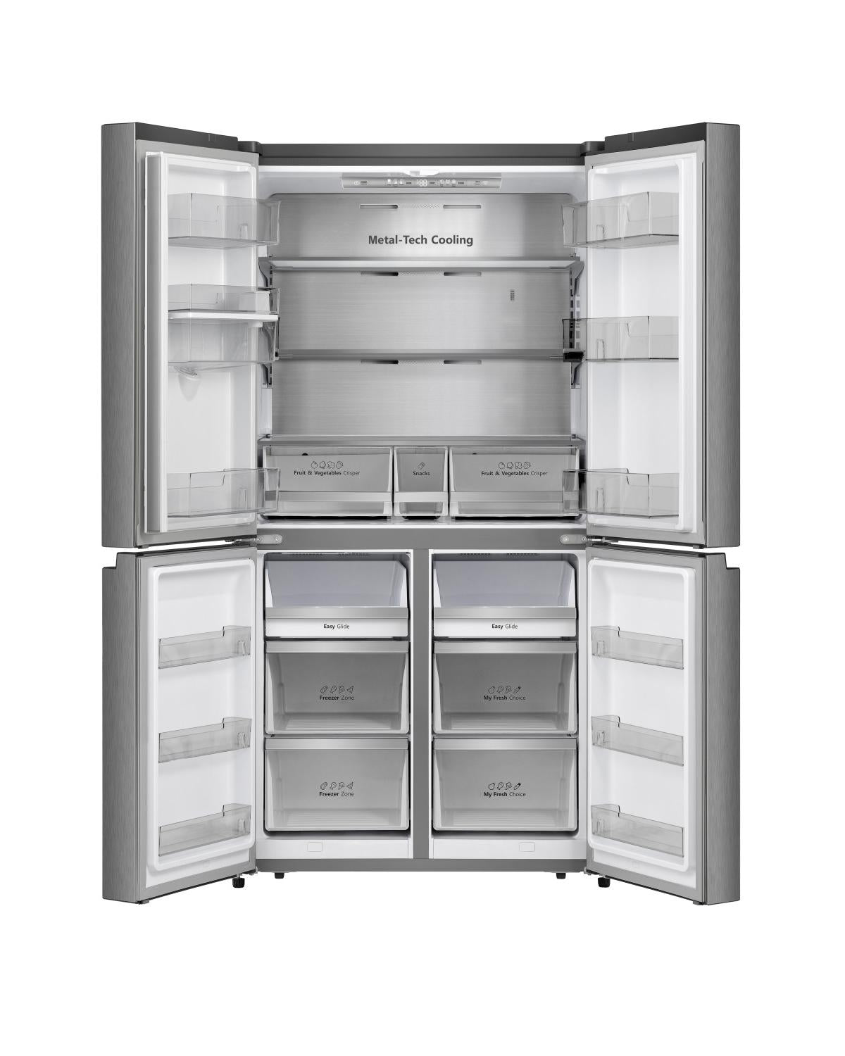 Hisense RQ758N4SWSE frigorifero side-by-side Libera installazione 606 L E Acciaio inox