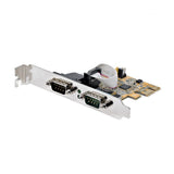StarTech.com Scheda seriale PCI Express a due porte - Scheda di interfaccia seriale da PCIe a 2x RS232 (DB9)- Scheda PCIe con staffe standard o a basso profilo - 16C1050 UART - Ritenzione COM - Windows e Linux