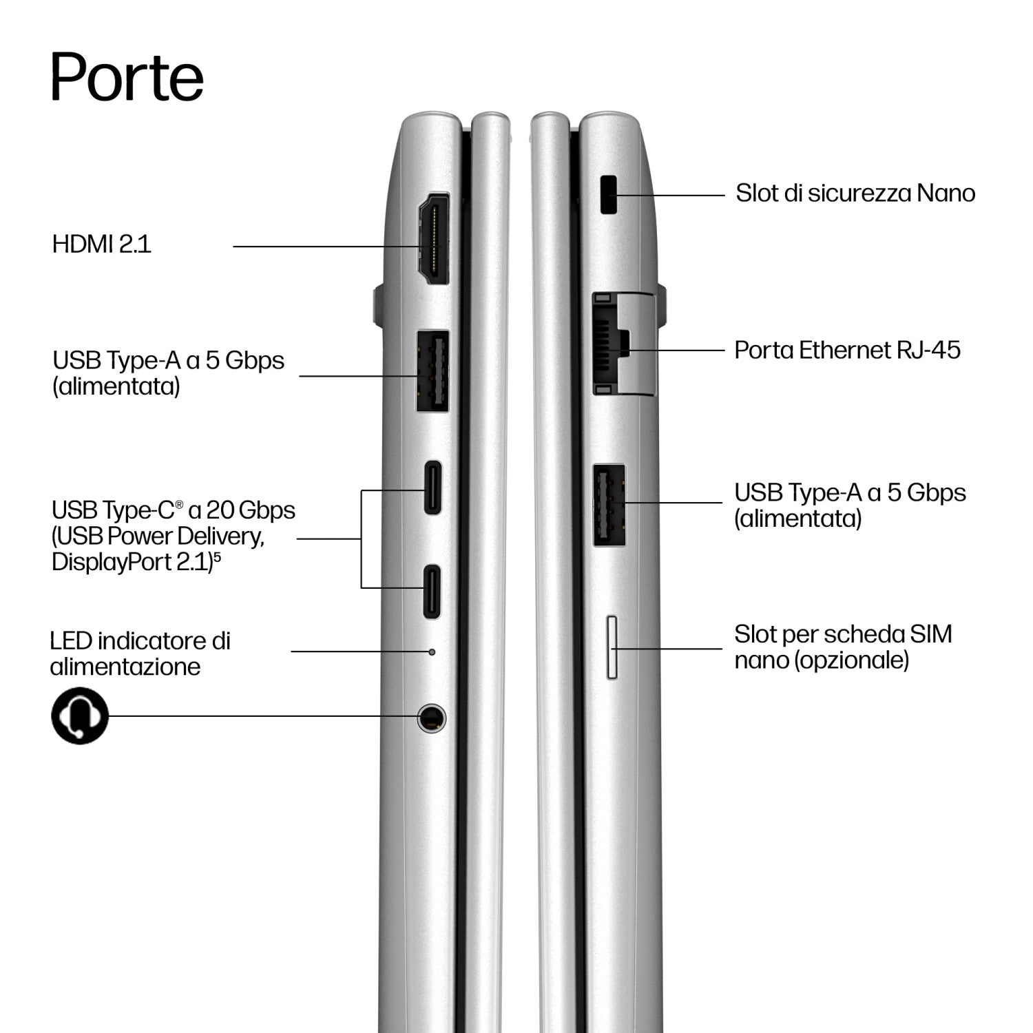HP DQ6M7AT laptop Intel Core 7 350 Computer portatile 40,6 cm (16") WUXGA 32 GB LPDDR5x-SDRAM 512 GB SSD Wi-Fi 7 (802.11be) Windows 11 Pro AI PC Argento