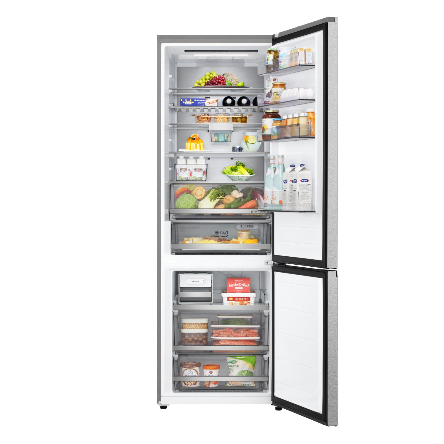 LG GBBW726CMB Frigorifero combinato Fit Max 70cm, Classe C, 465L, AI Fresh,Wi-Fi, Metal Fresh, Door Cooling, Metal Sorbet