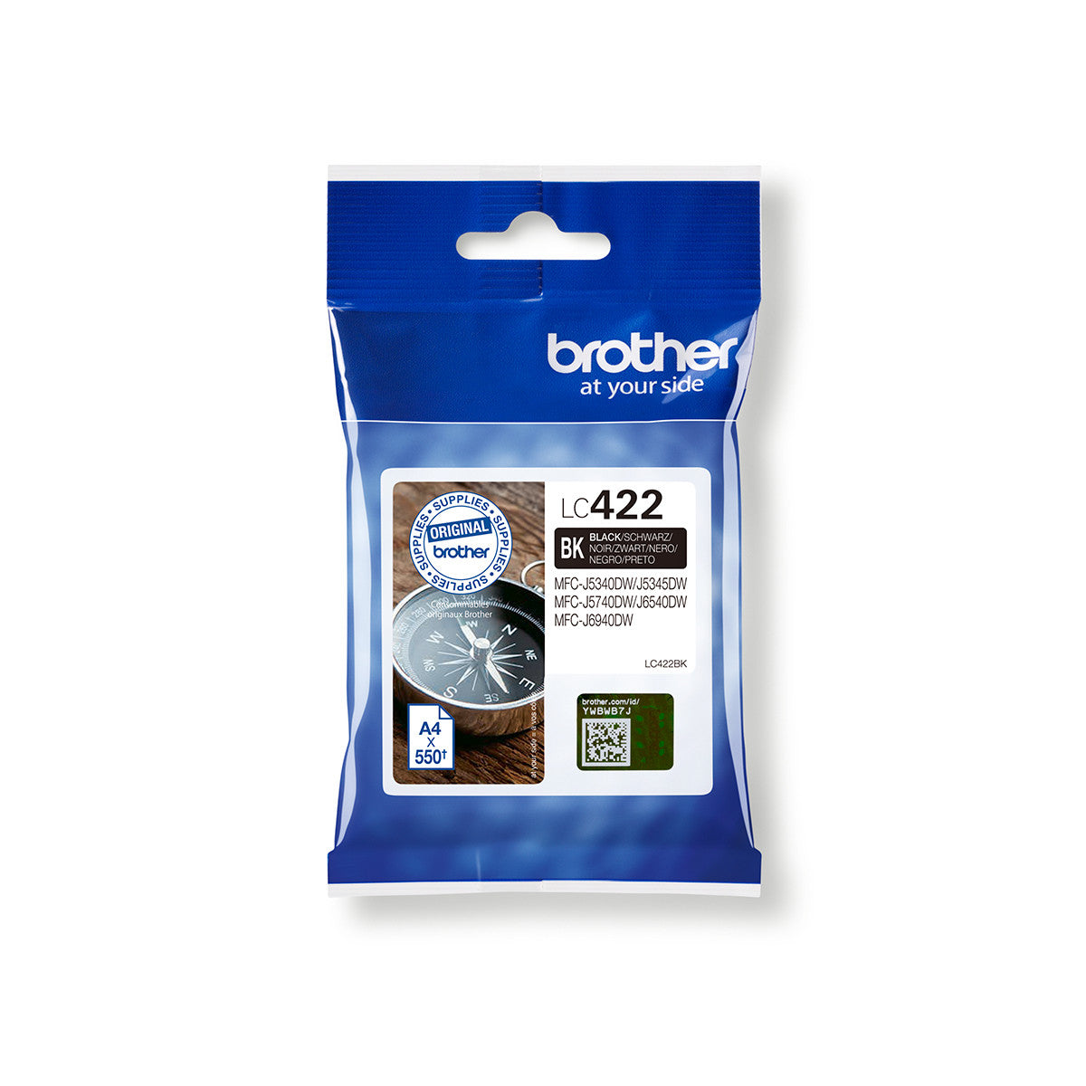 Brother LC422BK cartuccia d'inchiostro 1 pz Originale Nero
